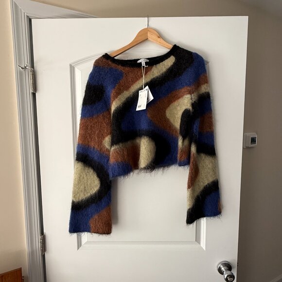 & Other Stories Swirly Jacquard Mohair Sweater Size M - Picture 6 of 7